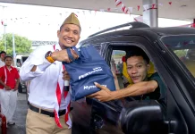 Bersama Pelanggan,Pertamina Patra Niaga Rayakan Semarak HUT Ke-81 RI di SPBU