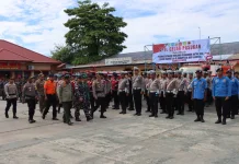 Kapolres Biak Numfor Pimpian Apel Gelar Pasukan Penanggulangan Karhutla