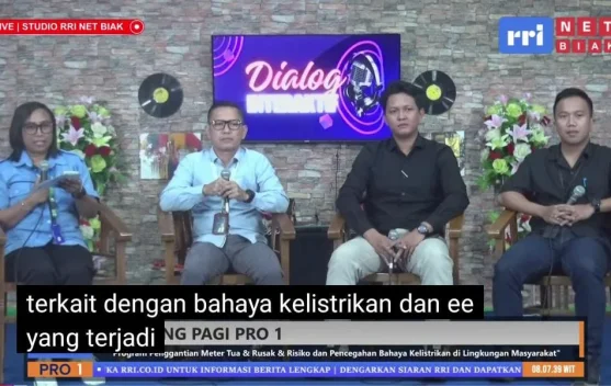 PLN UP3 Biak Edukasi Keselamatan Kelistrikan Melalui Dialog RRI