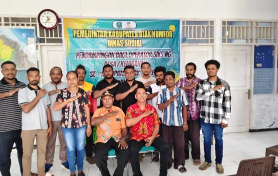Dinsos Biak Gelar Pendampingan Operator SIKS-NG se-Distrik Andey