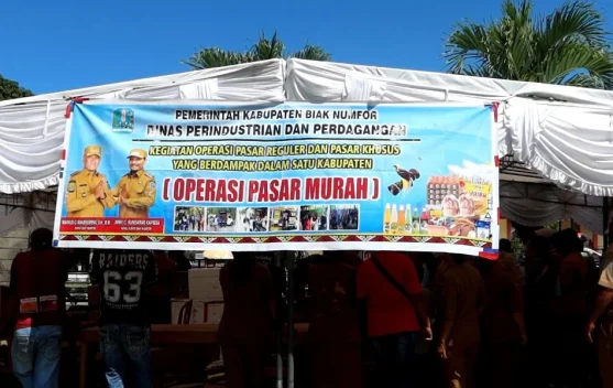 Disperindag Biak Numfor Gelar Pasar Murah, Subsidi Cabai guna Tekan Inflasi