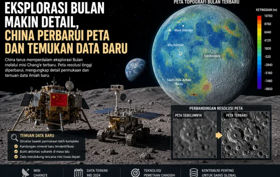 Eksplorasi Bulan Makin Detail: China Perbarui Peta dan Temukan Data Baru