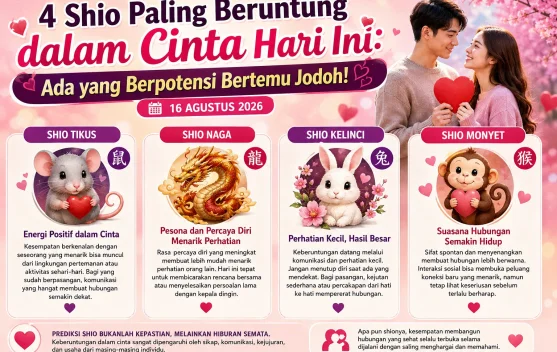Asmara Makin Bersinar 4 Shio Diprediksi Dapat Kabar Manis Hari Ini