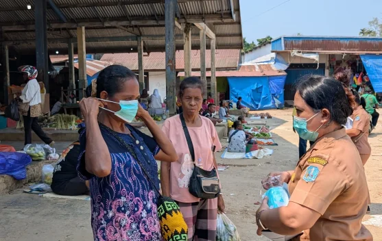 Kabut Asap Karhutla di Biak Numfor ,Dinas Kesehatan Imbau Warga Gunakan Masker