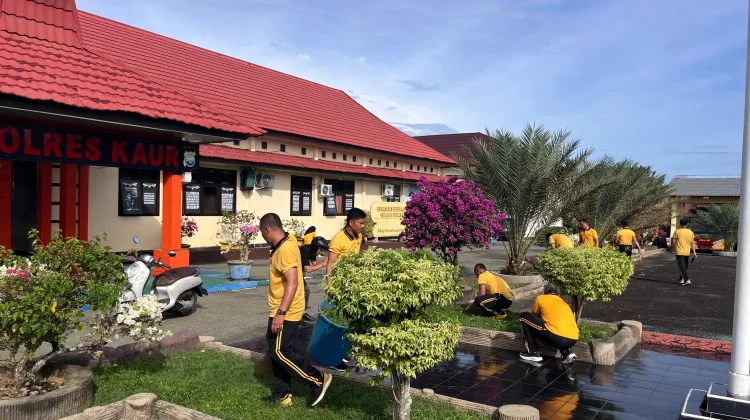 Polres Kaur Giatkan Budaya Bersih Demi Lingkungan Asri