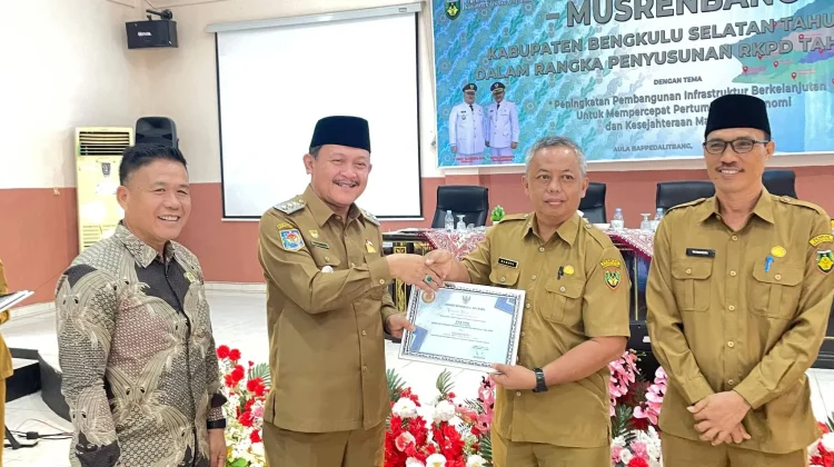 Wakil Bupati BS Serahkan Penghargaan Kepada DKP Terinovatif 1  Kategori TIPD