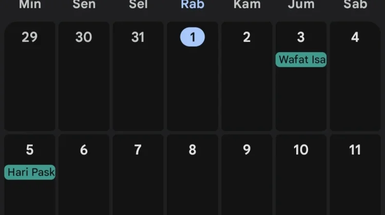 Mingntip Potensi Libur Long Week End Bulan April 2026