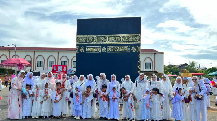 Belajar Manasik Haji Ceria, Anak TK Antusias Ikuti Simulasi Ibadah