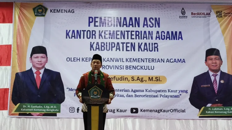 Kungker ke Kaur Kakanwil Kemenag Bengkulu Tekankan ASN Lawan Berita Hoax