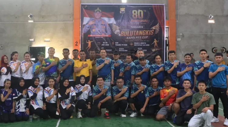 Sambut Hari Bhayangkara ke-80, Polres Kaur Gelar Turnamen Bulu Tangkis