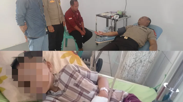 Polres Kaur Sigap Donor Darah Bantu Anak Penderita Hemofilia