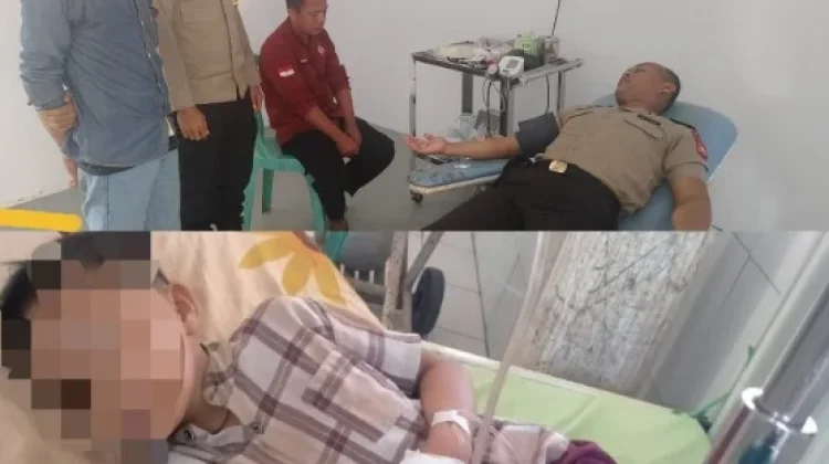 Polres Kaur Donorkan Darah untuk Anak Penderita Hemofilia