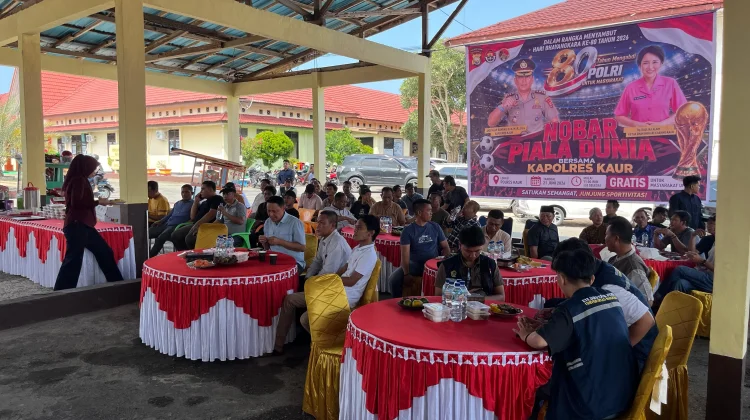Polres Kaur Gelar Nobar Hari Bhayangkara Pererat Kebersamaan Masyarakat