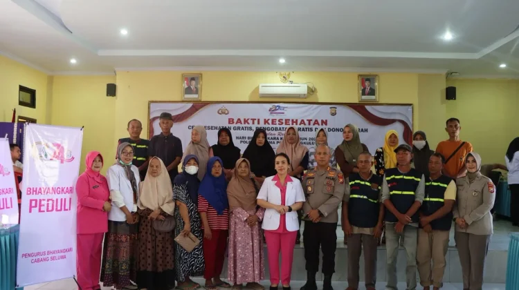 Polres Seluma Gelar Bakti Kesehatan, 30 Kantong Darah Terkumpul untuk PMI