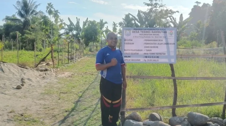Realisasi Dana Desa 2026 Pemerintah Lakukan Pengerasan Jalan Tebing Rambutan