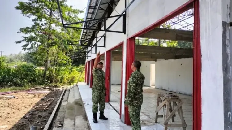 Danramil Kaur Selatan Tinjau Pembangunan KDMP