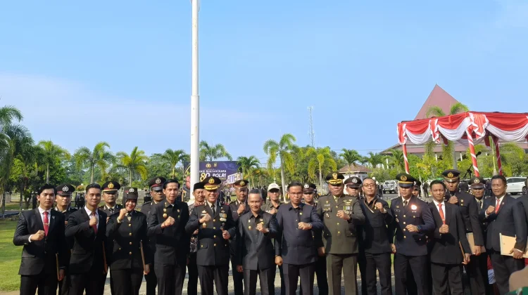 Jajaran Polres Kaur Upacara Peringatan Hari Bayangkara ke-8O