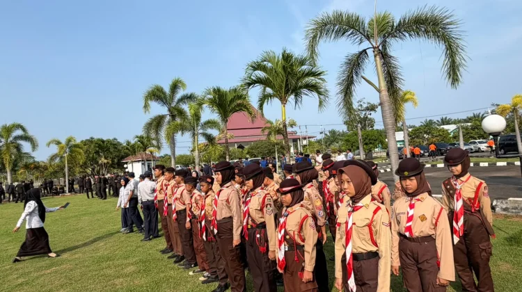 Peserta Jamnas Kaur Hadiri Upacara Hari Bayangkara