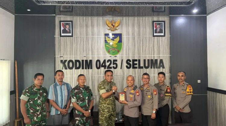 Silaturahmi TNI-Polri Seluma Perkuat Koordinasi Hadapi Dinamika Keamanan Daerah