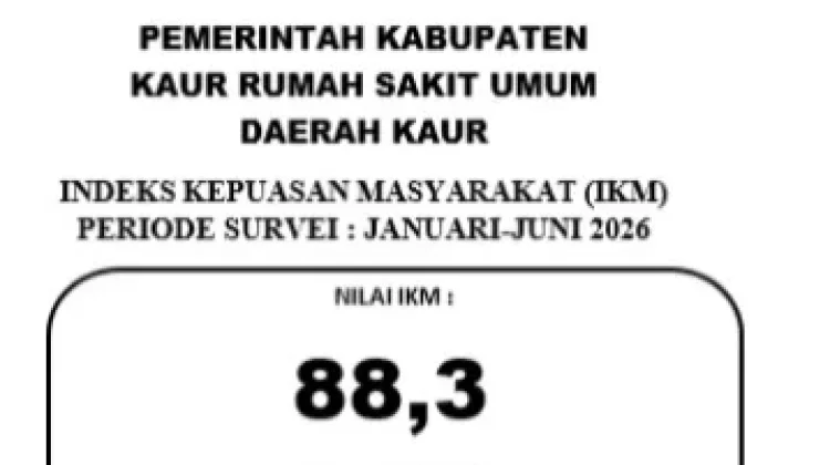 RSUD Kaur Raih Predikat Kinerja Pelayanan Baik pada Semester Pertama 2026