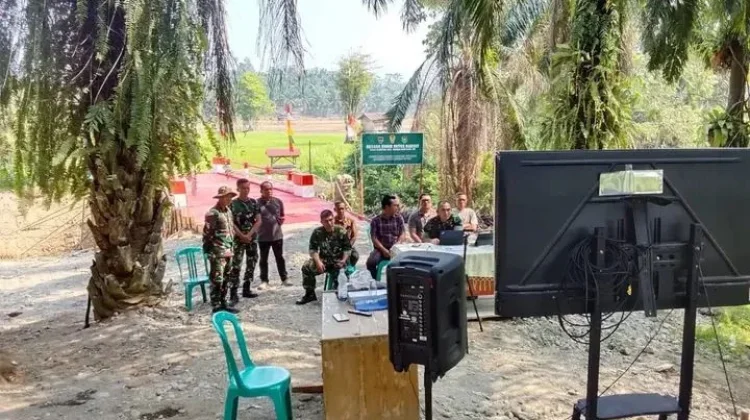 Dandim 0408 Bengkulu Selatan Ikuti Vidcon Progres Jembatan Garuda