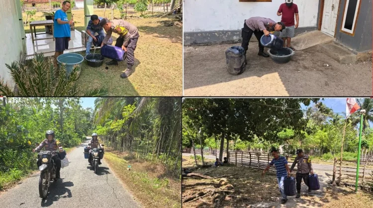 Polsek Maje Salurkan Air Bersih untuk Warga Terdampak Kemarau