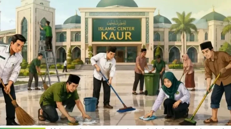 Kemenag Kaur Ajak Masyarakat Sukseskan Gerakan Bersih Masjid Secara Serentak