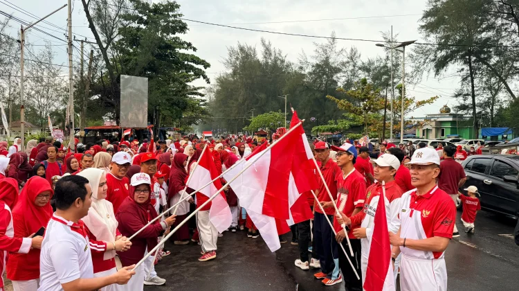 Jalan Sehat Anak RA Merah Putih Meriahkan HUT RI di Bengkulu