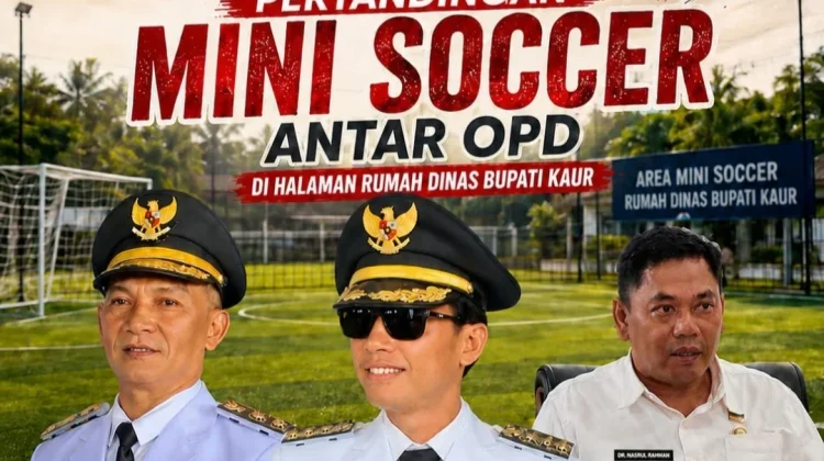 Semarak HUT RI Pemkab Kaur Gelar Lomba Mini Soker Atar OPD