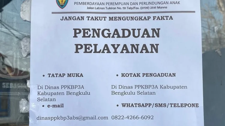 DP2KB-P3A Bengkulu Selatan Tetapkan Jam Layanan Pengaduan