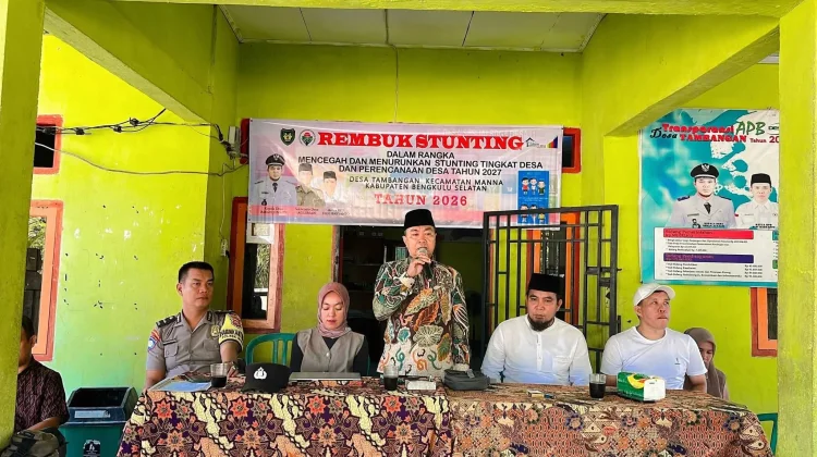 Camat Manna Hadiri Rembuk Stunting 2026 di Desa Tambangan dan Padang Manis