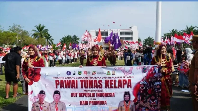 Kwarcab Bengkulu Selatan sukses Laksanakan Pawai Tunas Kelapa
