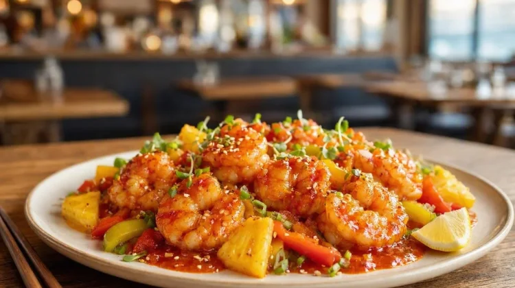 Sajian Udang Asam Manis Pedas Khas Restoran Seafood yang Memikat Selera