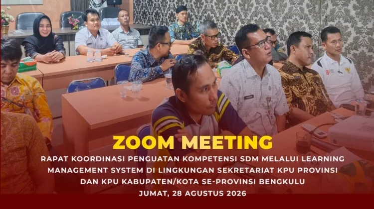 KPU Kabupaten Kaur Ikuti Rapat Koordinasi Penguatan Kompetensi SDM