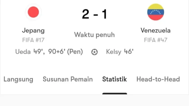 Remontada, Jepang Jinakkan Venezuela 2-1 Pada Ajang FIFA Matchday