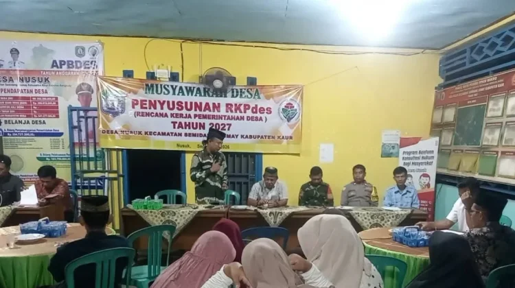 Camat Semidang Gumay Hadiri Musyawarah Penyusunan RKPDes 2027 Desa Nusuk