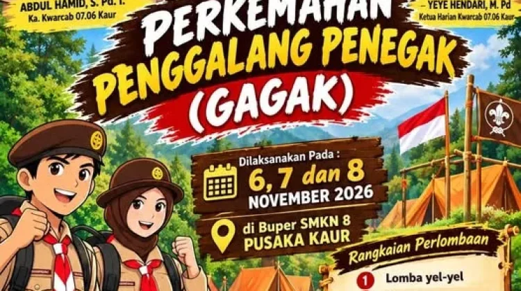 Perkemahan GAGAK SMKN 8 Kaur Rebutkan Piala KA-Kwarda Bengkulu