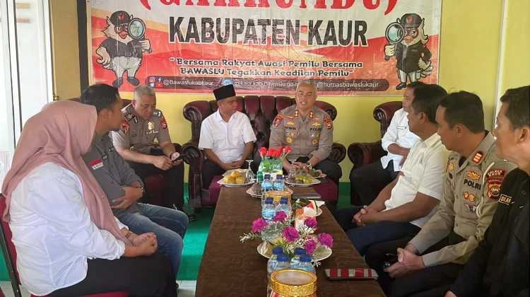 Kapolres Kaur Perkuat Sinergitas Bersama Bawaslu dan KPU