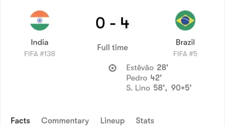 Brasil Bungkam Tuan Rumah India 4-0 pada FIFA Matchday