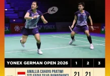 Fadia/Tiwi Maju 16 Besar Jerman Open 2026