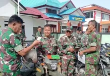 Danramil Kaur Selatan Periksa Kendaraan Dinas Anggota