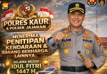 Layanan Penitipan Barang Gratis Polres Kaur jelang Mudik