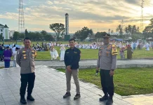 Polres Kaur Kawal Khidmat Sholat Idul Fitri 1447 H Warga Muhammadiyah