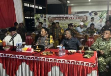 Kapolres dan Forkopimda Kaur Pantau Pos Pengamanan Malam Takbiran