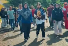 Awali Aktivitas Jajaran Pemkab Kaur Jalan Santai