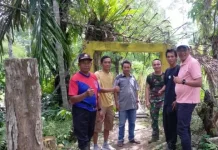 Danramil 408-05/Manna Pantau Progres Jembatan Gantung Garuda