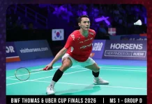 Thomas Cup 2026, Jonatan Christie Menang Mudah Atas Adel Hamek