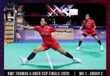 Uber Cup 2026: Tiwi/Fadia Kalah, Indonesia vs Taiwan 1-1