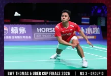 Thomas Cup 2026: Ginting Kalah, Indonesia Tertinggal 0-3 Dari Perancis