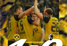 Liga Jerman 2025/2026, Dortmund Libas Freiburg 4 Gol tanpa Balas